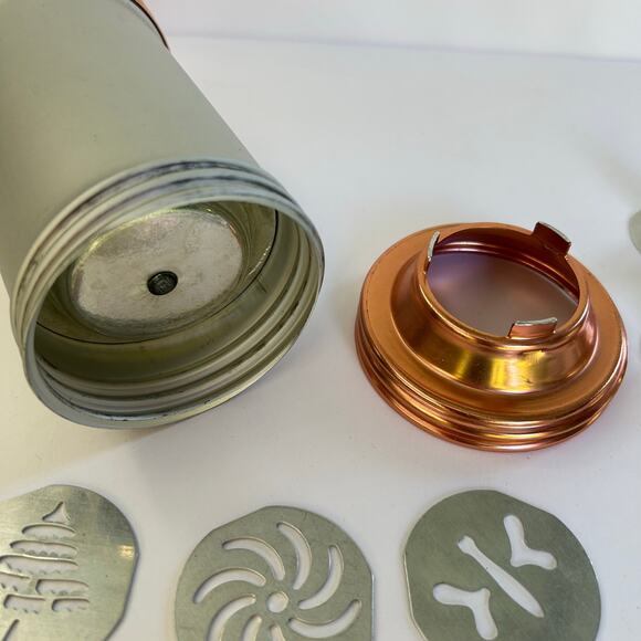 Mirro Cooky Pastry Press Set w/ 20 Discs Tips & Booklet in Box Copper Ends - Picture 5 of 8